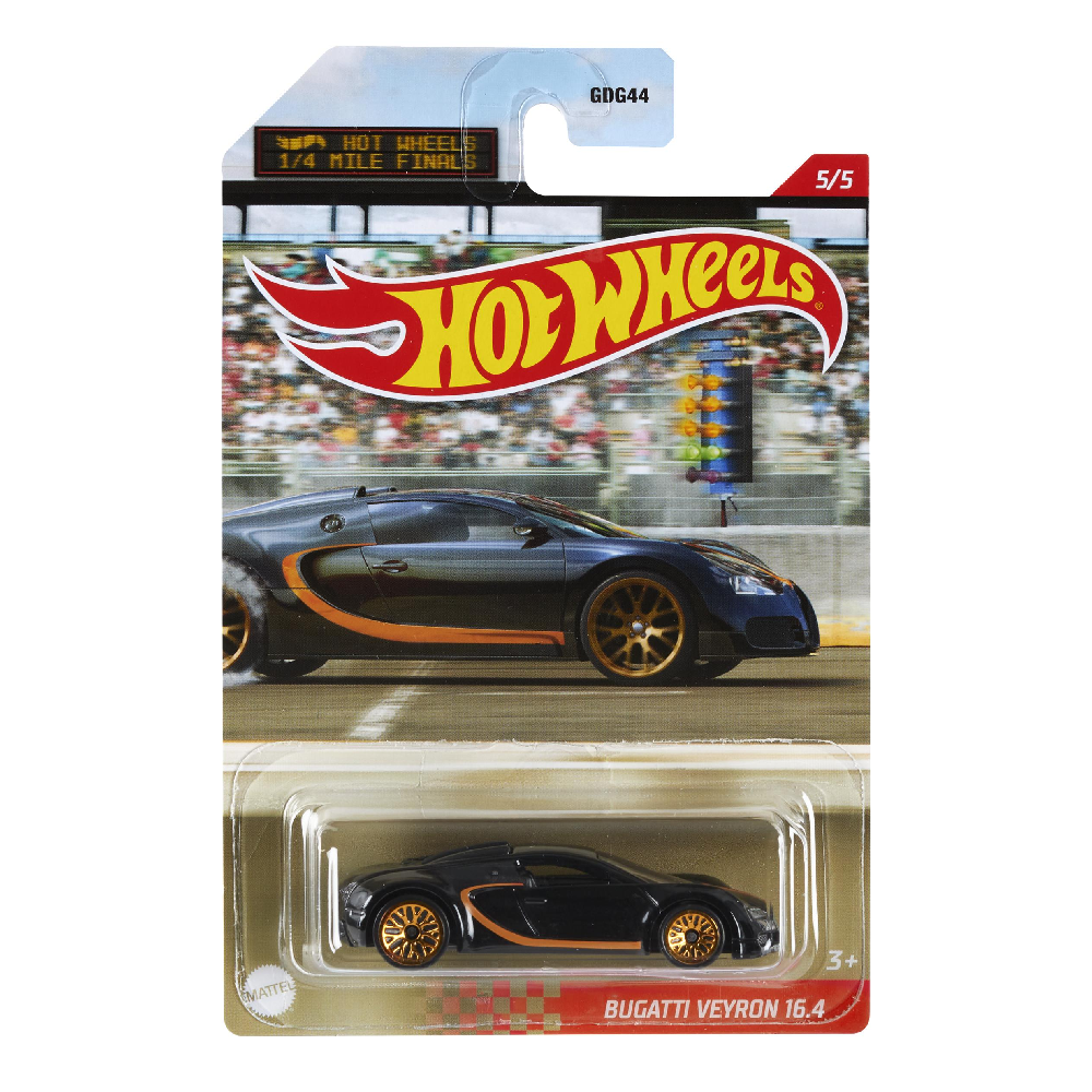 Mattel Hot Wheels - Αυτοκινητάκι 1/4 Mile Kings, Bugatti Veyron 16.4 GRP32 (GYN21)