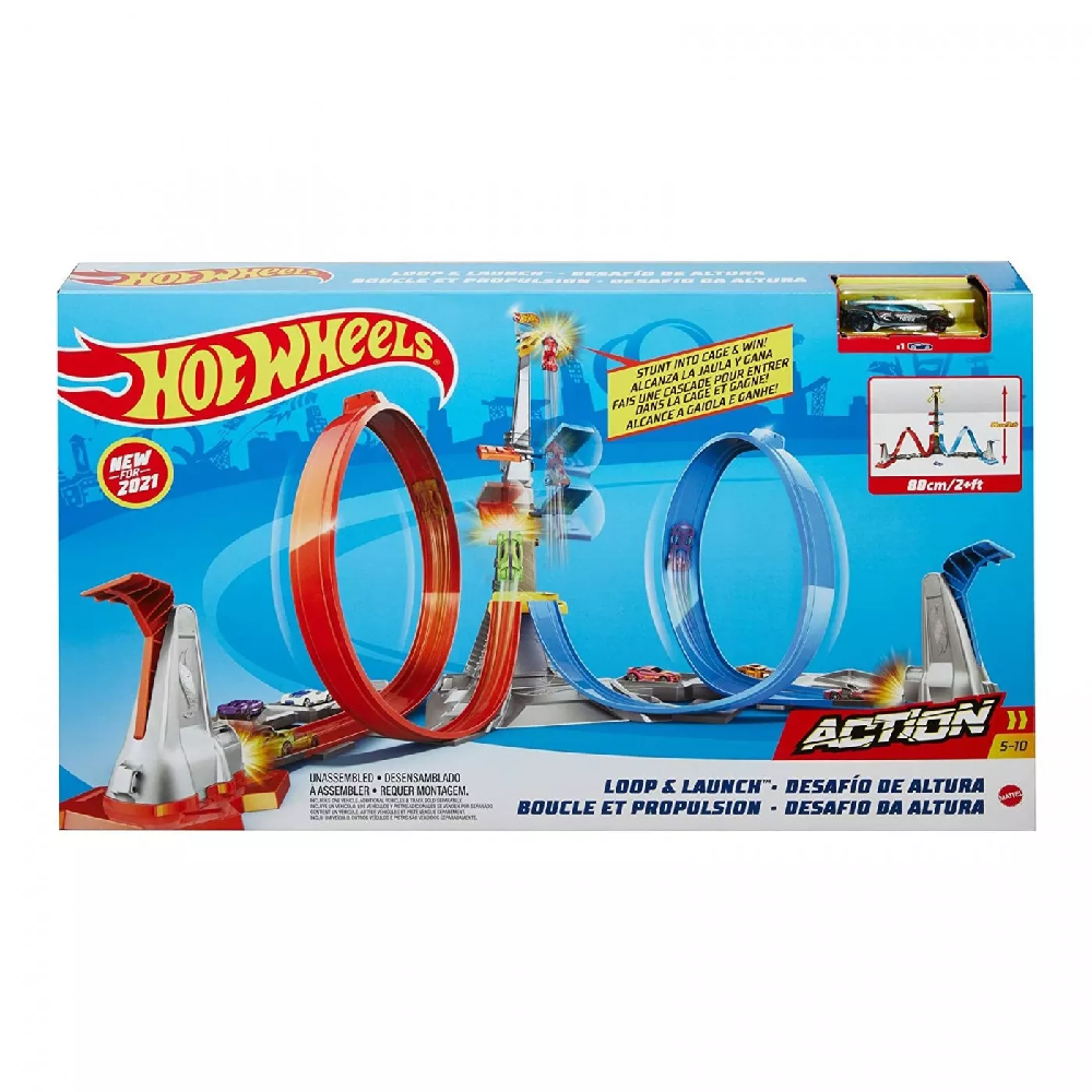 Mattel Hot Wheels - Πίστα Διπλή Εκτόξευση Και Λούπ GRW39