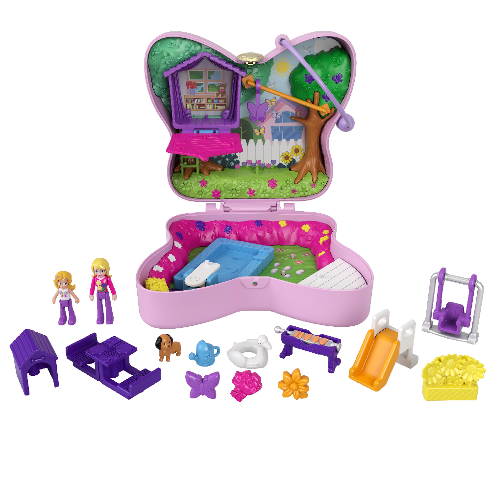 Mattel Polly Pocket - Ο Κόσμος Της Polly, Backyard Butterfly Compact GTN21 (FRY35)