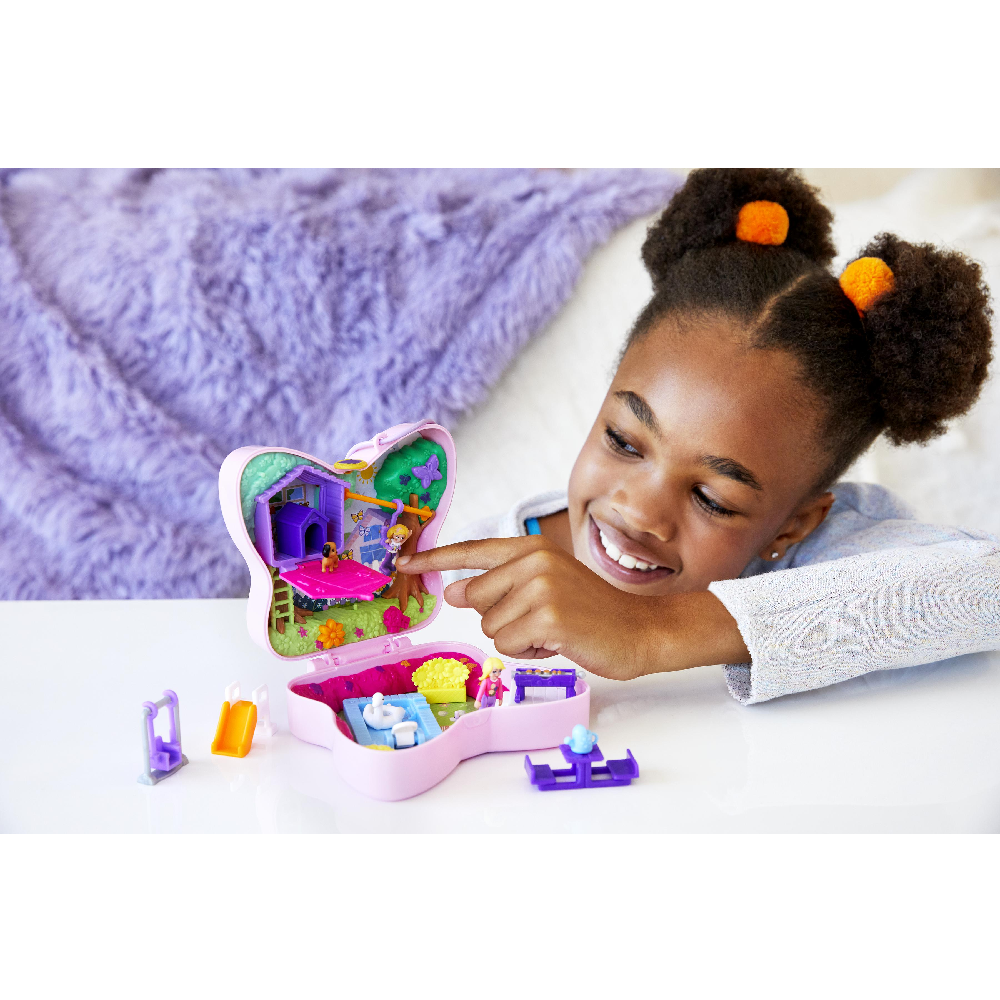 Mattel Polly Pocket - Ο Κόσμος Της Polly, Backyard Butterfly Compact GTN21 (FRY35)