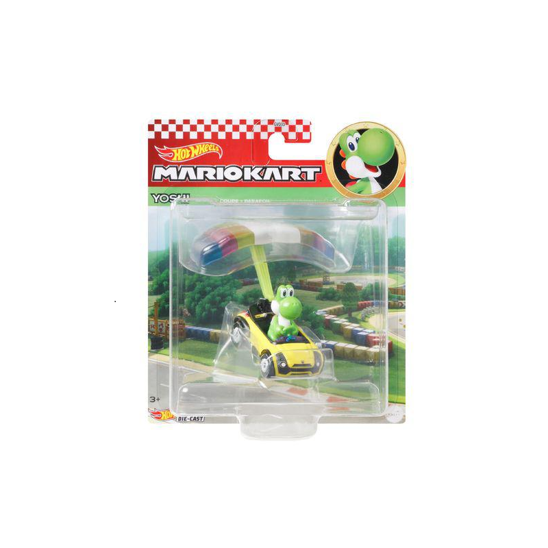 Mattel Hot Wheels – Mario Kart Αυτοκινητάκι, Yoshi Με Ανεμόπτερο GVD32 (GVD30)