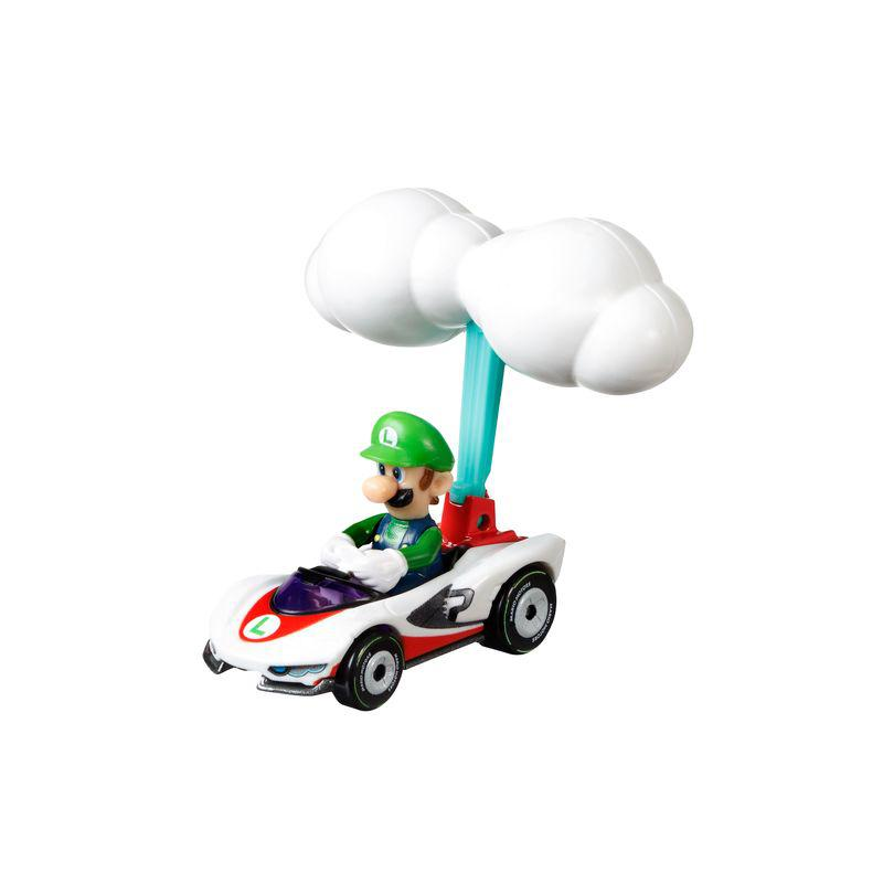 Mattel Hot Wheels – Mario Kart Αυτοκινητάκι, Luigi Με Ανεμόπτερο GVD35 (GVD30)