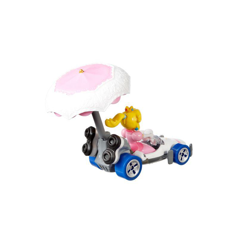 Mattel Hot Wheels – Mario Kart Αυτοκινητάκι, Princess Peach Με Ανεμόπτερο GVD36 (GVD30)