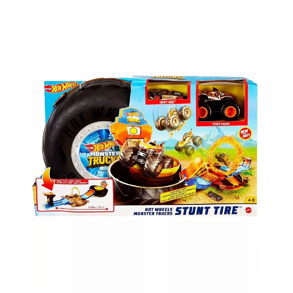 Mattel Hot Wheels - Monster Trucks, Πίστα Super Ρόδα GVK48
