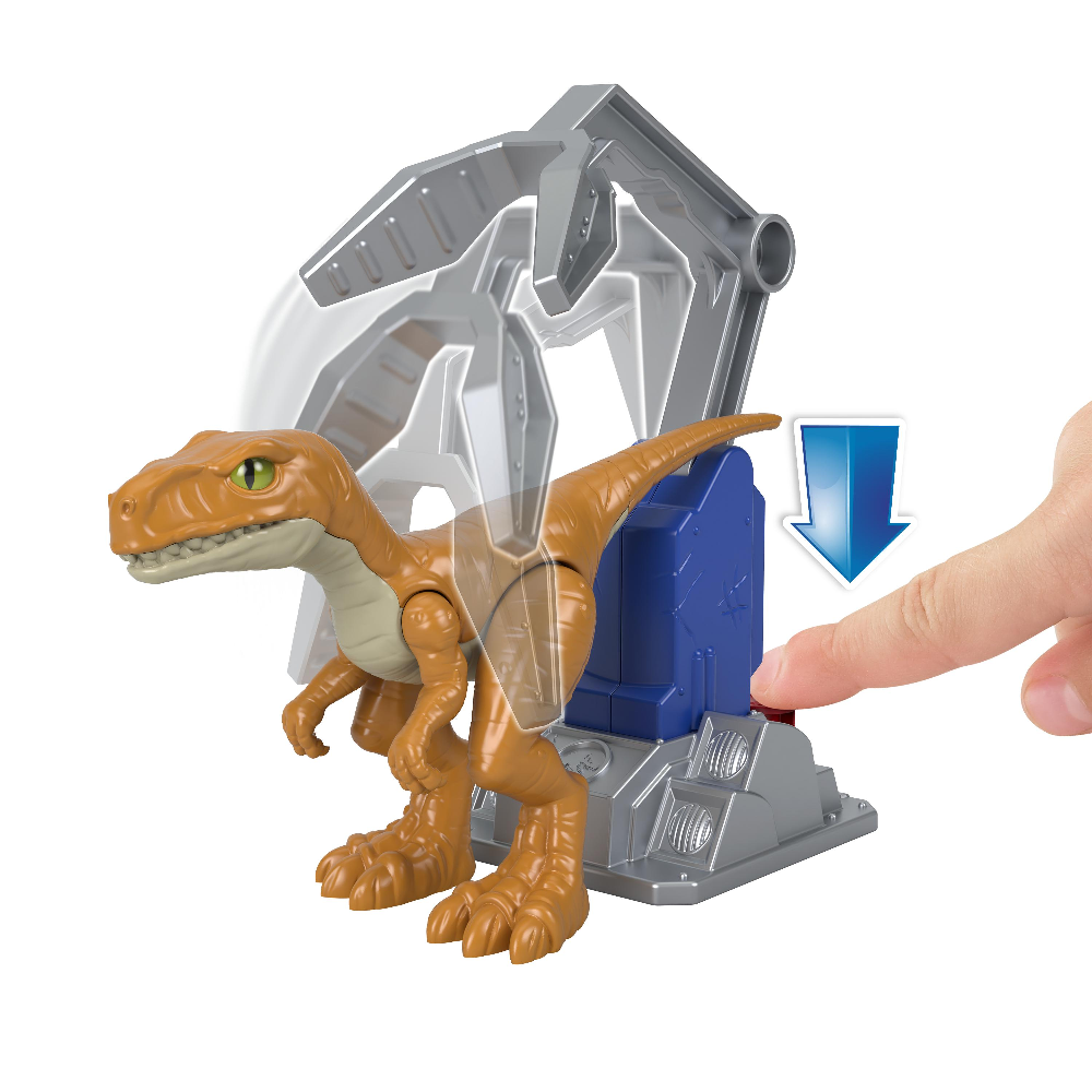 Fisher Price Jurassic World Dominion - Imaginext, Atrociraptor Tiger Δεινόσαυρος Με Φίμωτρο GVV95 (GVV67)