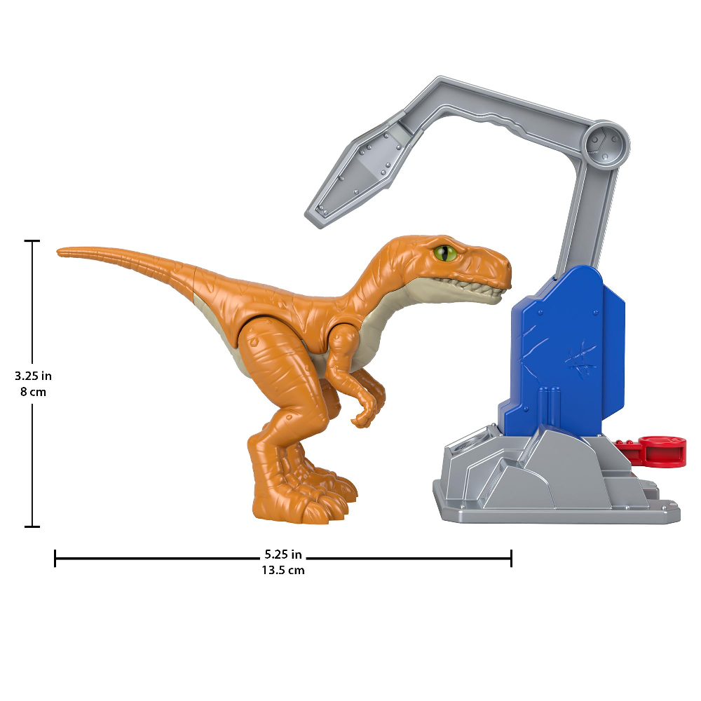 Fisher Price Jurassic World Dominion - Imaginext, Atrociraptor Tiger Δεινόσαυρος Με Φίμωτρο GVV95 (GVV67)