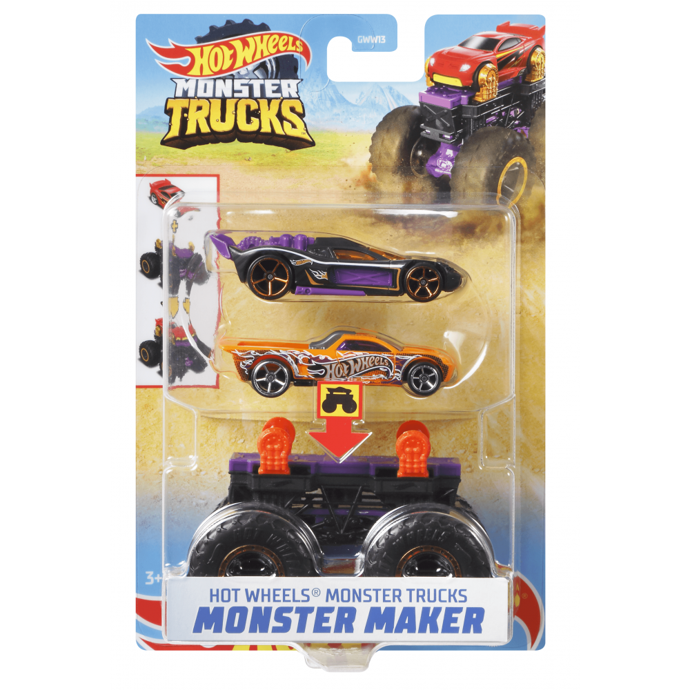Mattel Hot Wheels - Monster Trucks Maker Μωβ GWW16 (GWW13)