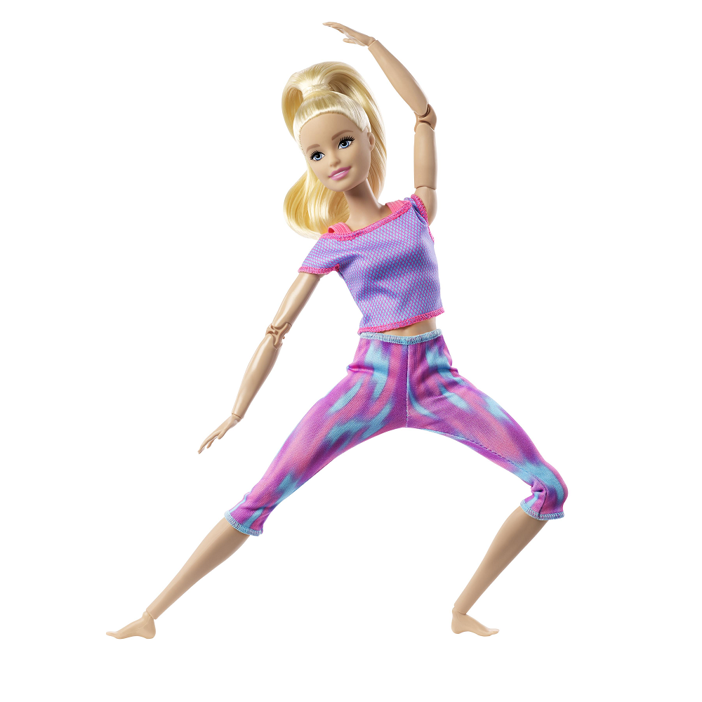 Mattel Barbie - Αμέτρητες Κινήσεις, Purple Dye Pants Blonde Doll GXF04 (FTG80)