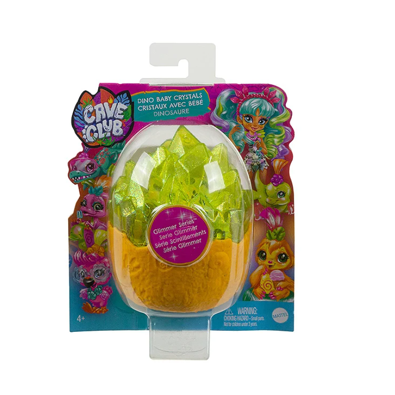 Mattel Cave Club - Dino Baby Crystals Glimmer Series, Surprise Pet With Accessories