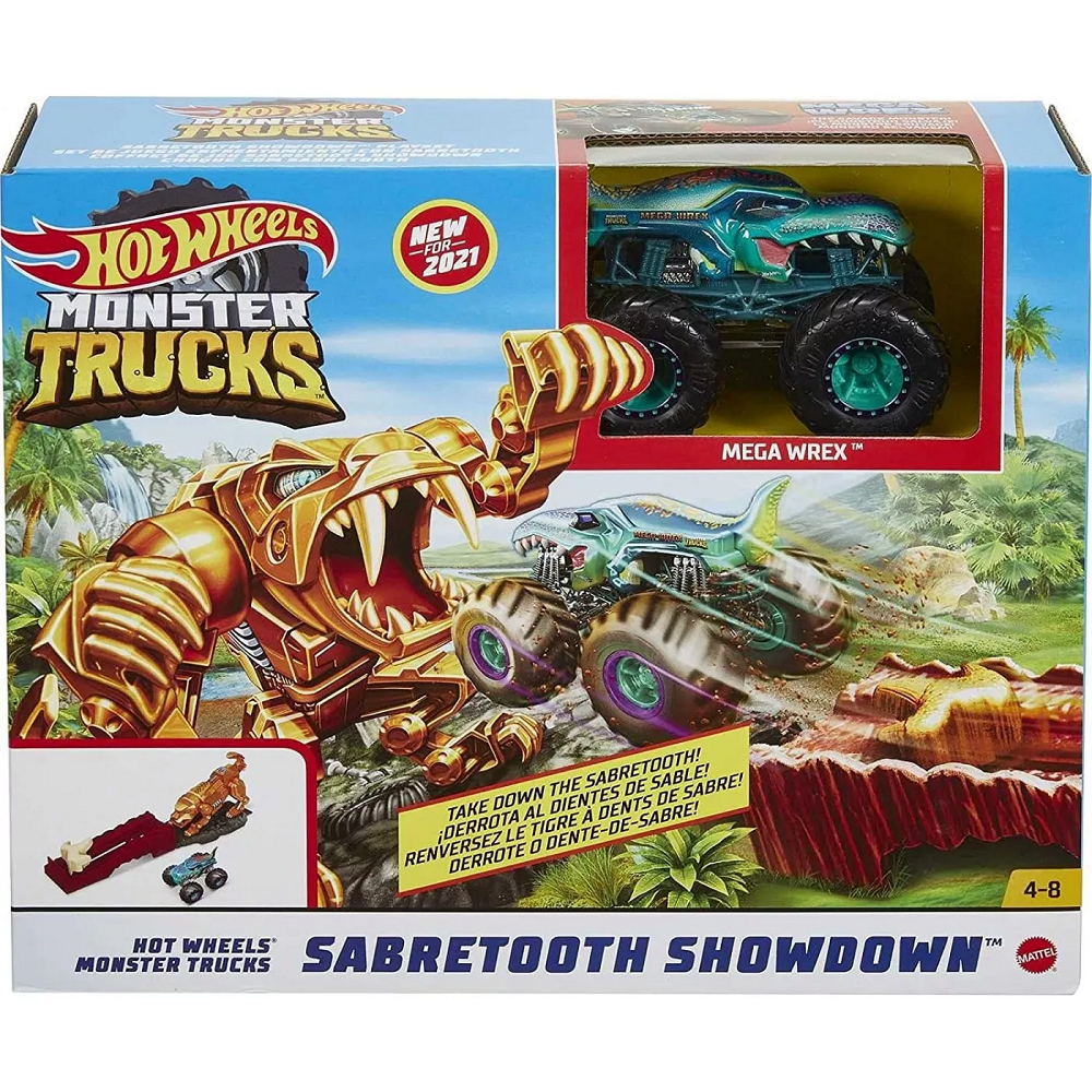 Mattel Hot Wheels - Monster Trucks, Sabretooth Showdown & Mega Wrex GYL10 (GYL09)
