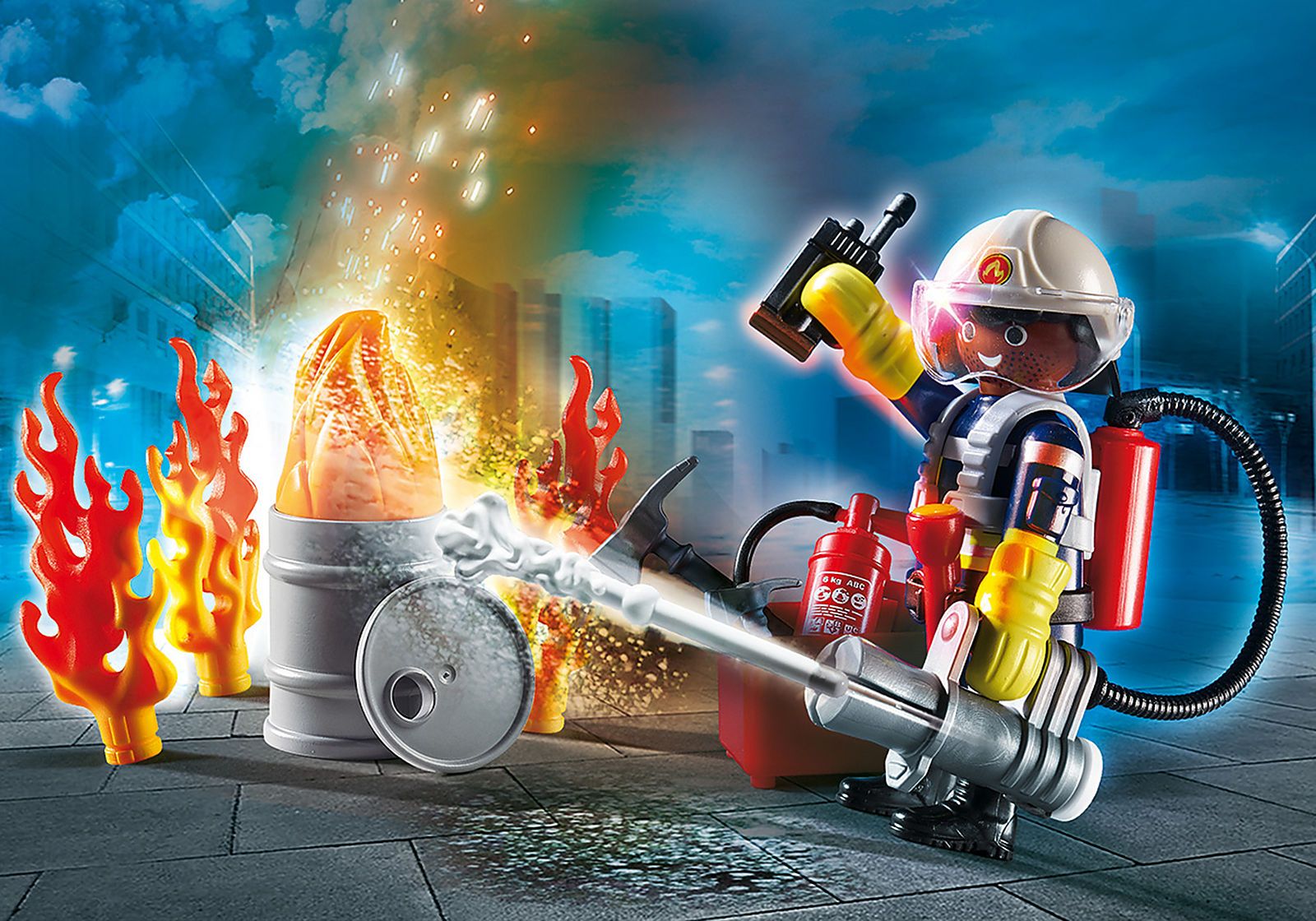 Playmobil City Action - Gift Set, Πυροσβέστης Με Αντλία Νερού 70291