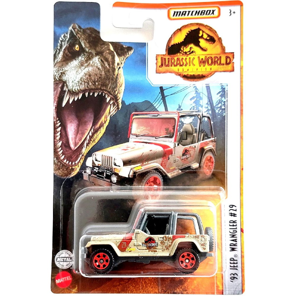 Mattel Matchbox - Αυτοκινητάκια Jurassic World, ΄93 Jeep Wrangler HBH07 (FMW90)
