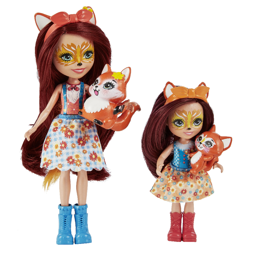 Mattel Enchantimals – Κούκλα Και Αδερφάκι, Felicity Fox & Flick, Feana Fox & Mixte HCF81 (HCF79)