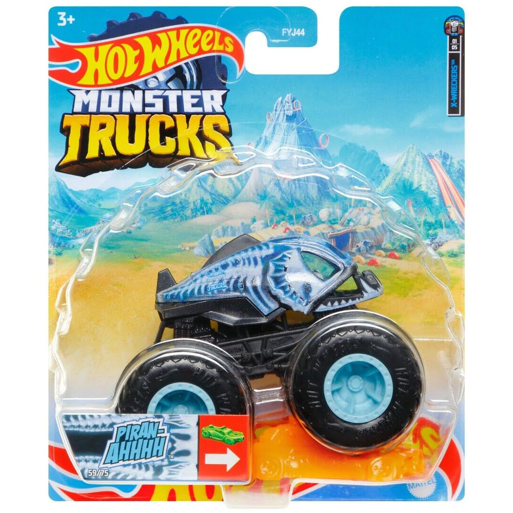 Mattel Hot Wheels - Monster Trucks, Piran-Ahhhh (59/75) HCP68 (FYJ44)