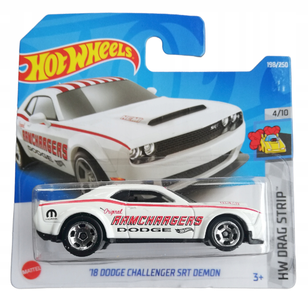 Mattel Hot Wheels - Αυτοκινητάκι HW Drag Strip, '18 Dodge Challenger SRT Demon (4/10) HCV31 (5785)