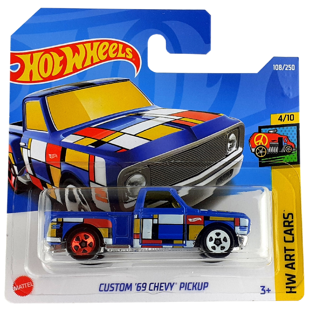 Mattel Hot Wheels - Αυτοκινητάκι HW Art Cars, Custom '69 Chevy Pickup (4/10) HCX45 (5785)