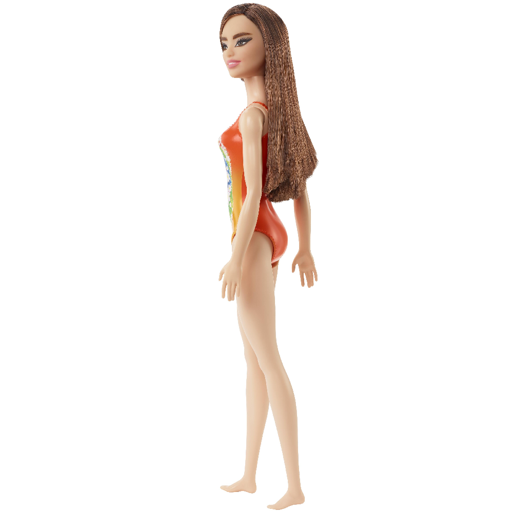 Mattel Barbie - Beach Doll Orange Swimsuit HDC49 (DWJ99)