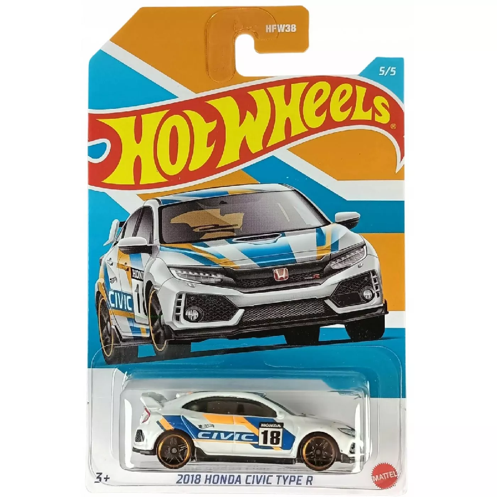 Mattel Hot Wheels – Αυτοκινητάκι, Αυτοκινητοβιομηχανίες, 2018 Honda Civic Type R (5/5) HDH19 (HFW38)