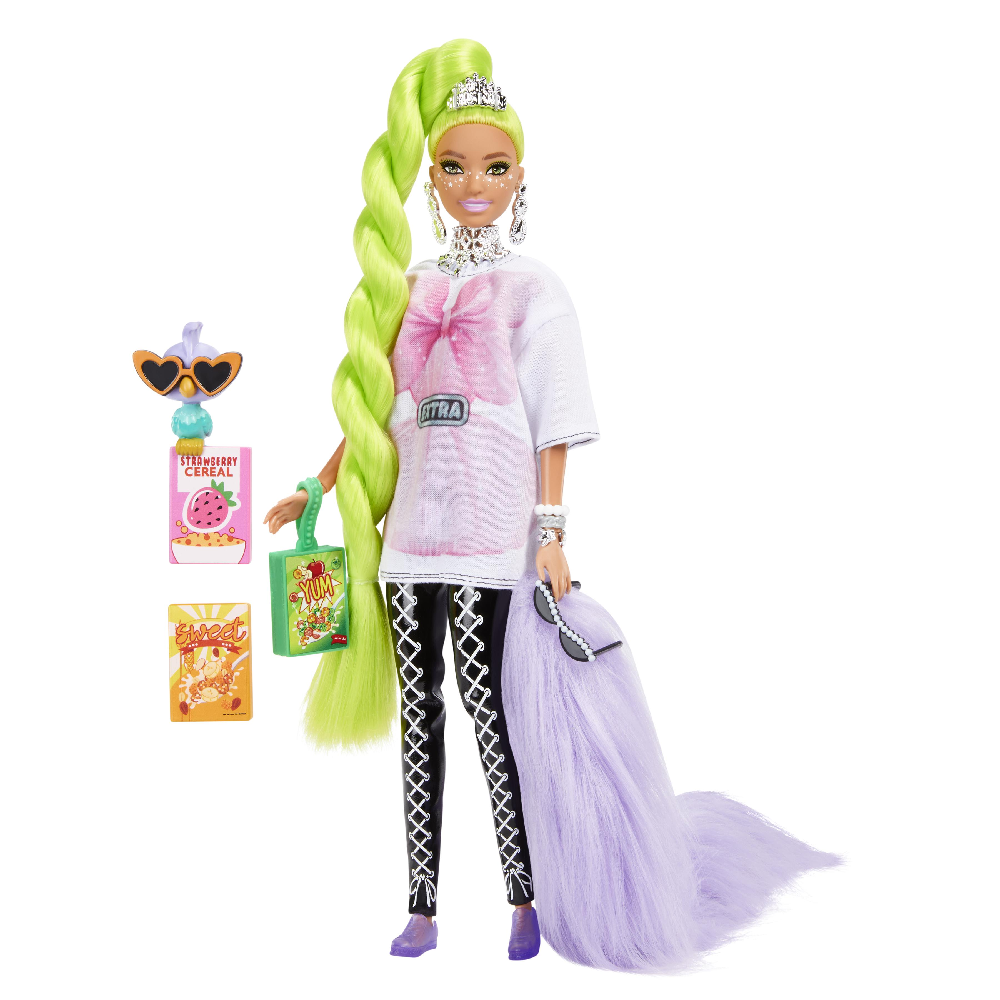 Mattel Barbie - Extra Doll, Neon Green Hair HDJ44 (GRN27)