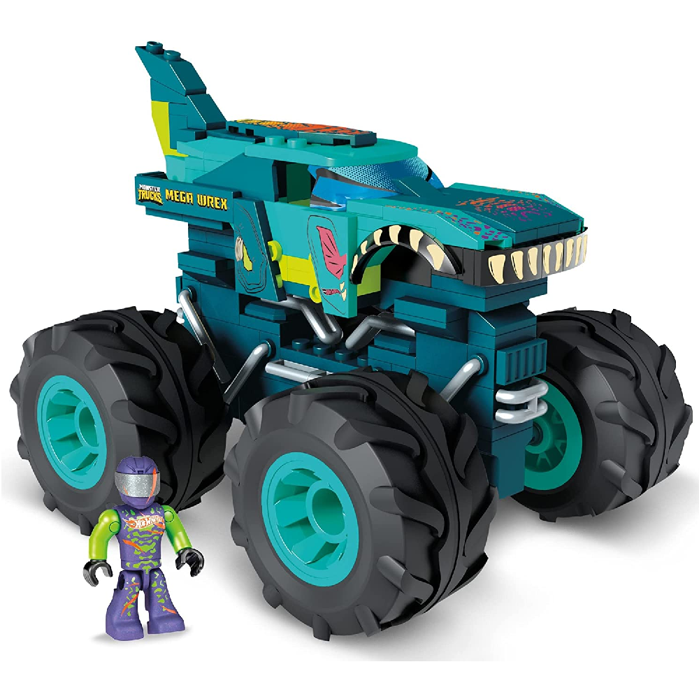 Mattel Hot Wheels - Mega Bloks, Mega Constract, Mega Wrex Monster Truck HDJ95 (GVM14)