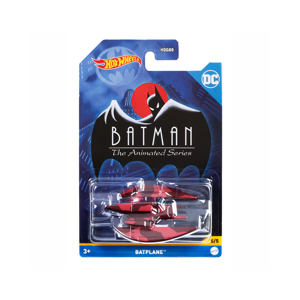 Mattel Hot Wheels – Αυτοκινητάκι, Batman The Animated Series, Batplane HDK70 (HDG89)