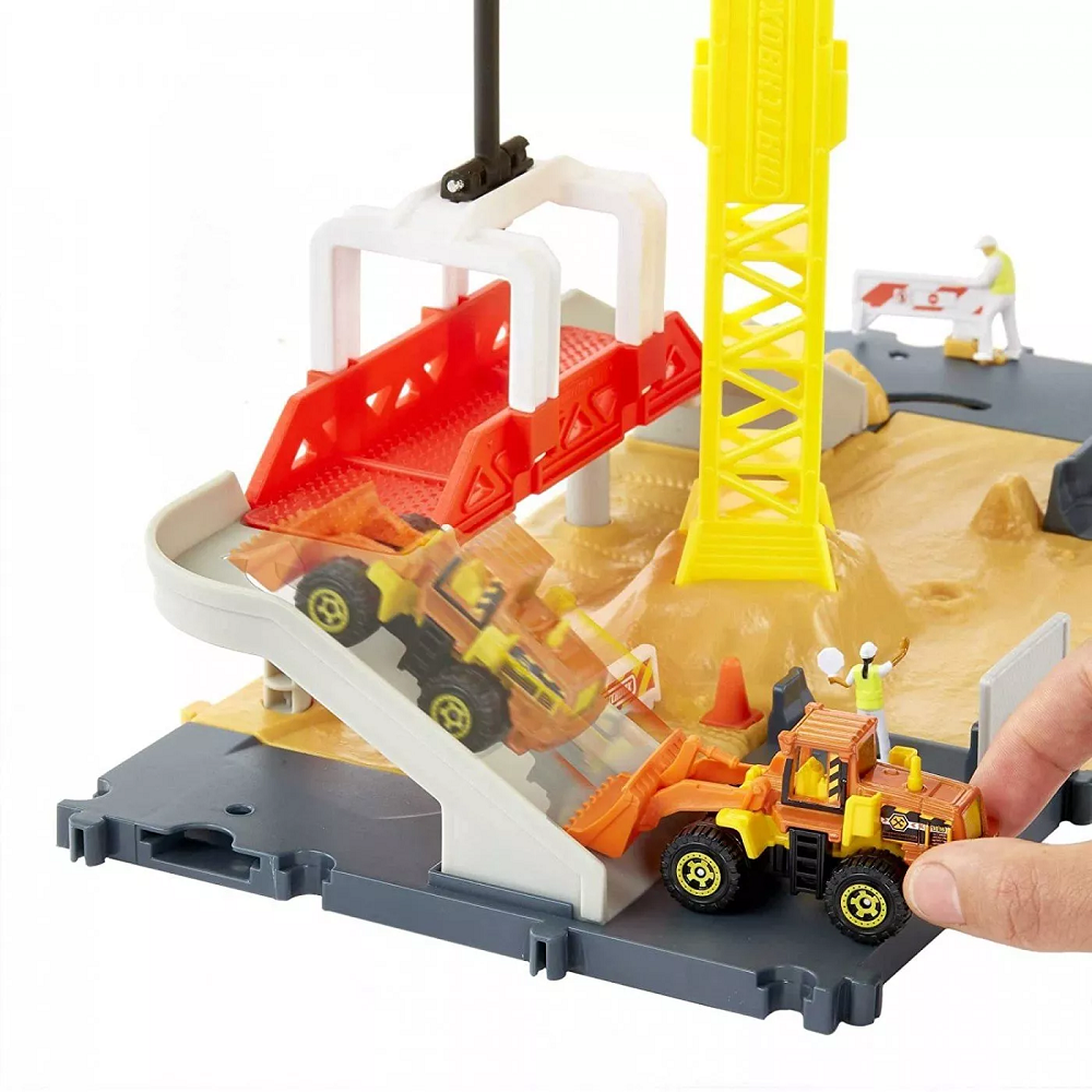 Mattel Matchbox - Action Drivers, Construction Site Μικρό Σετ Δράσης HDL33 (GVY82)