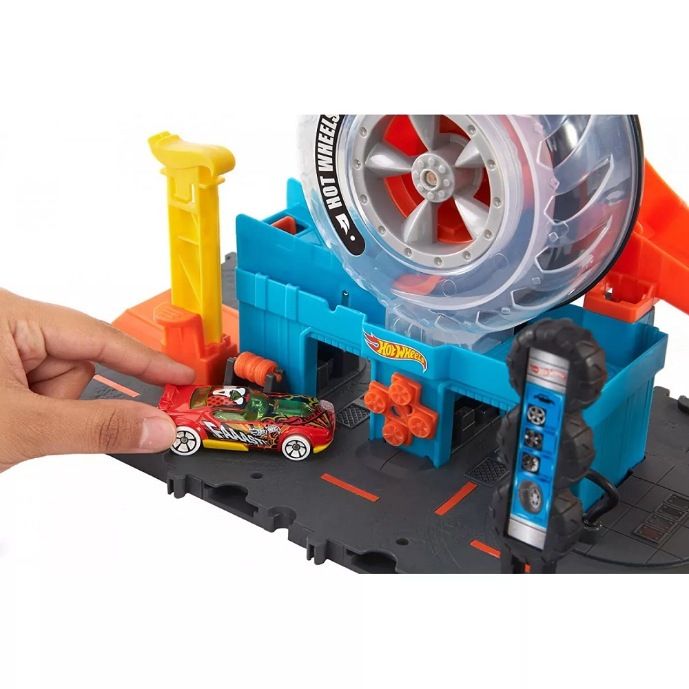 Mattel Hot Wheels - City, Super Twist Tire Shop HDP02 Mattel Hot Wheels - City, Super Twist Tire Shop HDP02