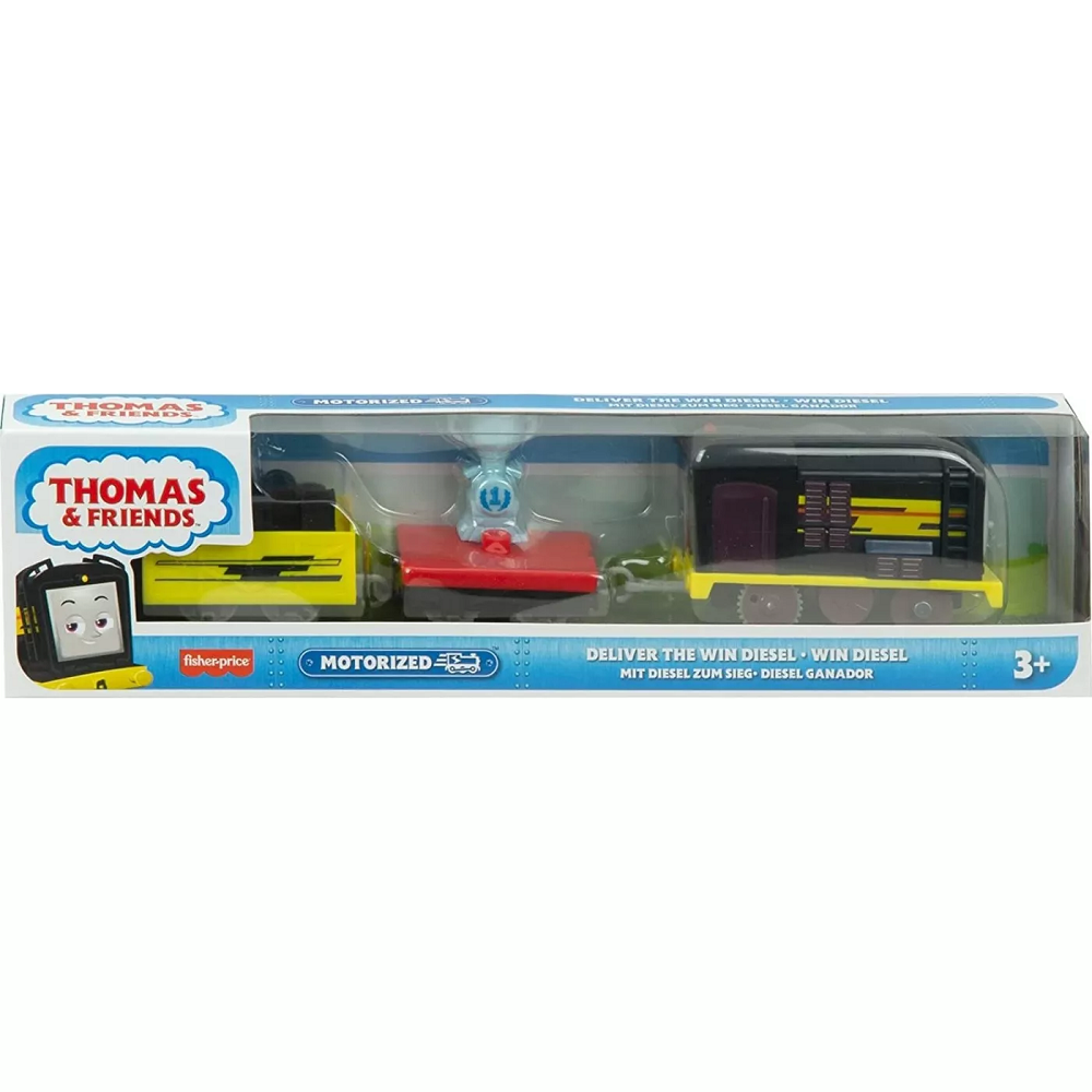 Fisher Price Thomas & Friends - Μηχανοκίνητο Τρένο Με 2 Βαγόνια, Deliver The Win Diesel HDY74 (HFX97)