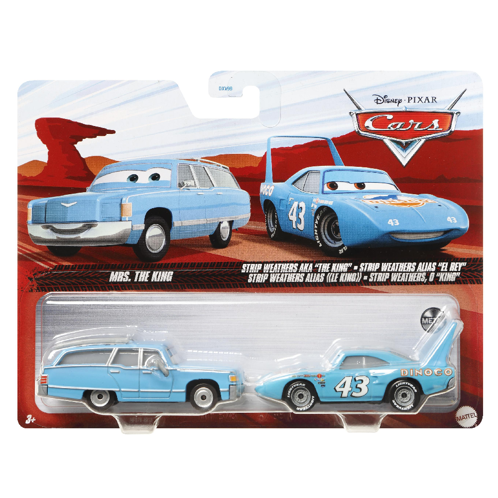 Mattel Cars - Σετ Με 2 Αυτοκινητάκια, Mrs. The King & Strip Weathers HFB78 (DXV99)