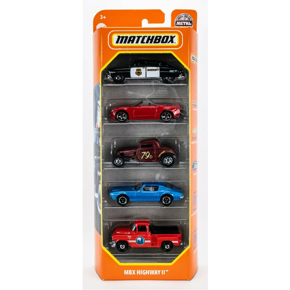 Mattel Matchbox - Αυτοκινητάκια Σετ Των 5, MBX Highway II HFH04 (C1817)