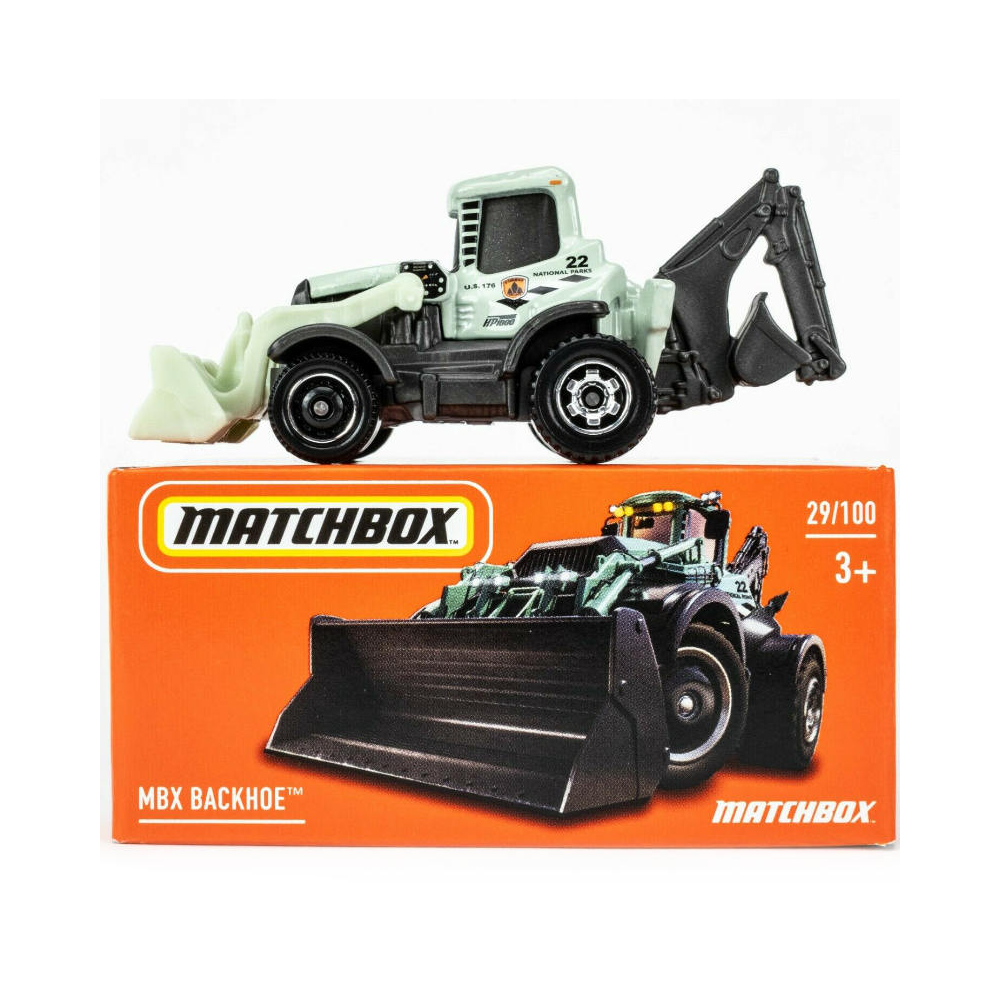 Mattel Matchbox - Αυτοκινητάκι Σε Κουτί, MBX Backhoe (29/100) HFV56 (DNK70)
