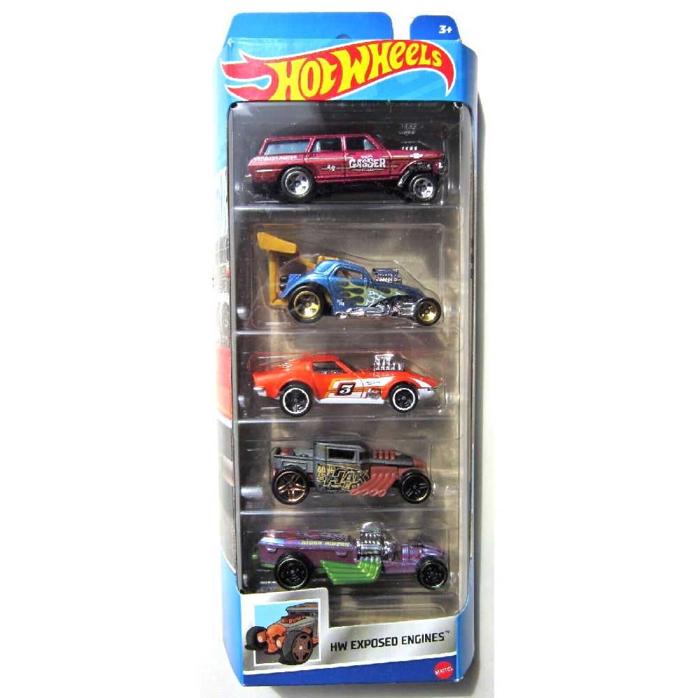 Mattel Hot Wheels – Αυτοκινητάκια 1:64 Σετ Των 5, HW Exposed Engines HFV90 (01806)