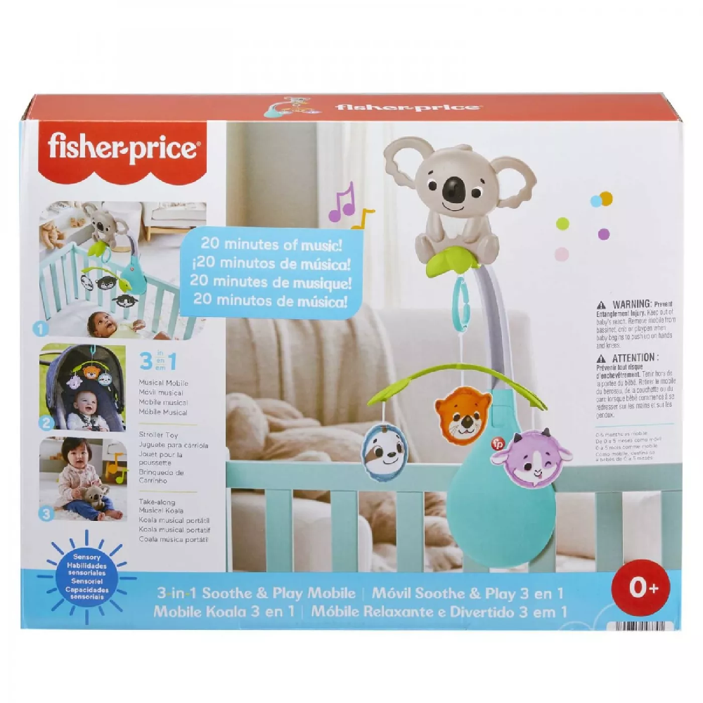 Fisher Price - Φορητό Περιστρεφόμενο Με Ζωάκια 3 Σε 1 HGB90