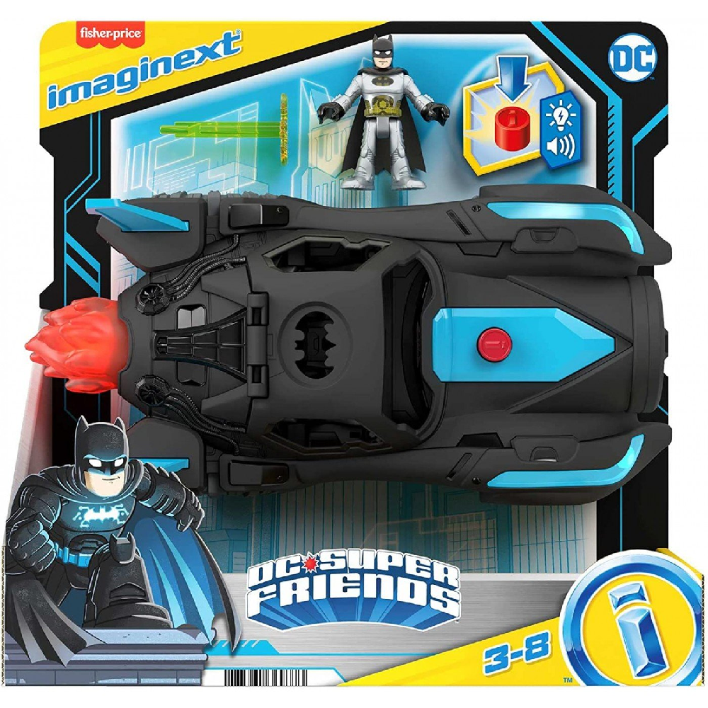 Fisher Price - Imaginext, DC Super Friends, Batmobile Με Φώτα Και Ήχους HGX96