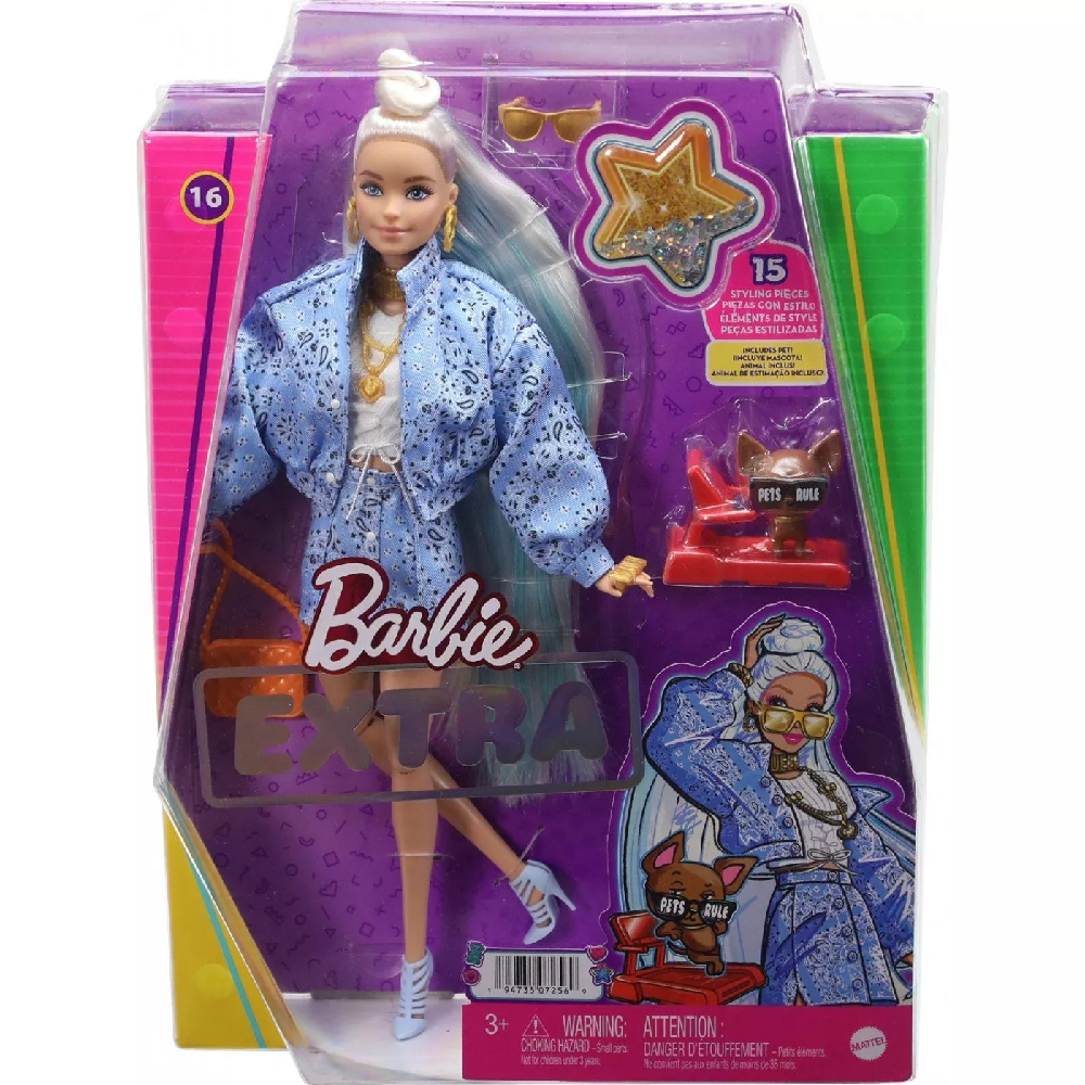 Mattel Barbie - Extra Doll, Blonde Bandana HHN08 (GRN27)