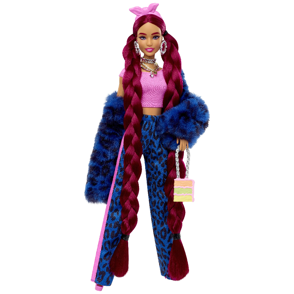 Mattel Barbie - Extra Doll, Blue Leopard Track Suit HHN09 (GRN27)