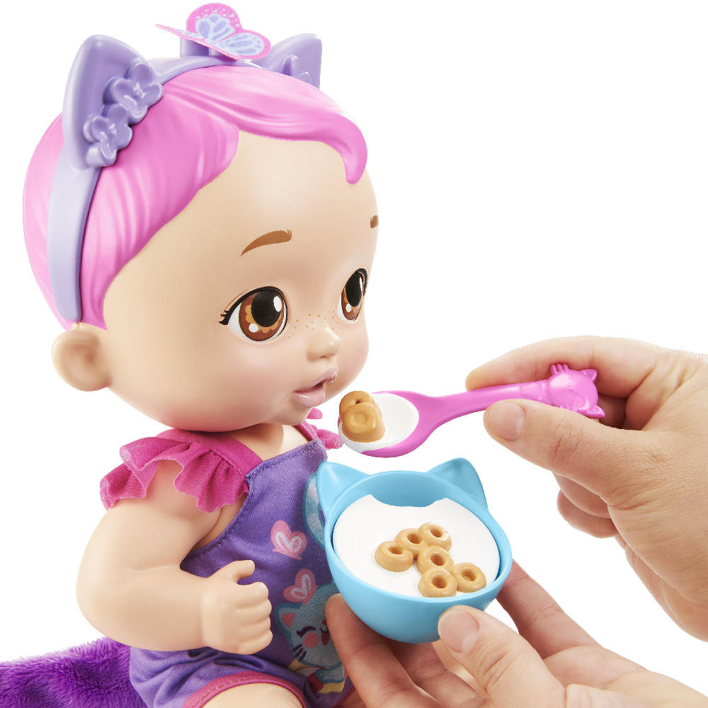 Mattel My Garden Baby - Μωράκι Γατάκι ΄Μαμ Και Νάνι' Φούξια Μαλλιά HHP29 (HHP27)