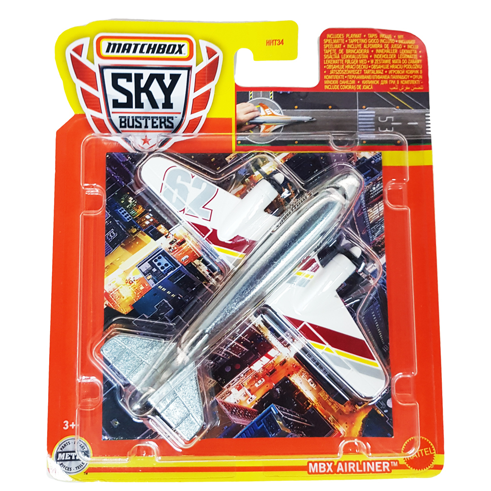 Mattel Matchbox - Αεροπλανάκι Sky Busters, MBX Airliner HHT38 (HHT34)