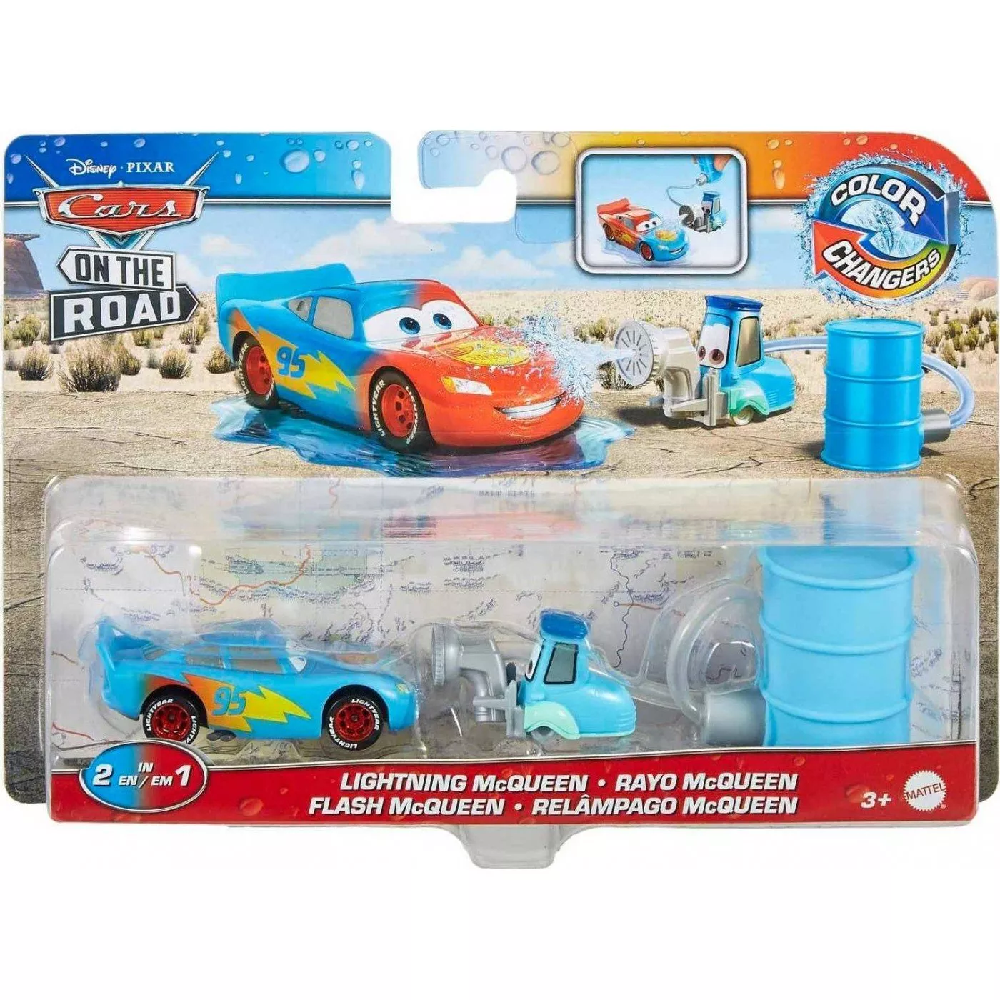 Mattel Cars - On The Road, Σετ Αυτοκινητάκια Colorchangers Lightning Mcqueen HJB89 (HGV72)