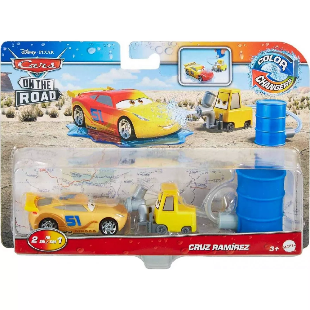 Mattel Cars - On The Road, Σετ Αυτοκινητάκια Colorchangers Cruz Ramirez HJB90 (HGV72)