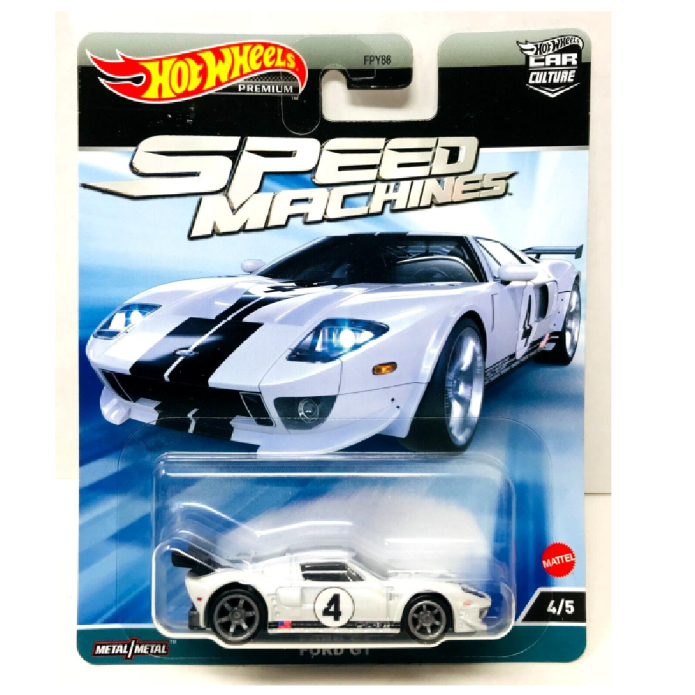 Mattel Hot Wheels – Συλλεκτικό Αγωνιστικό Αυτοκινητάκι, Speed Machines, Ford GT (4/5) HKC46 (FPY86)