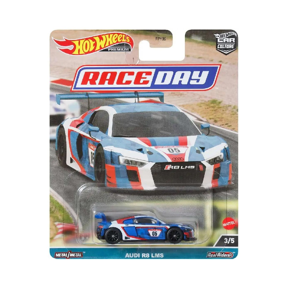 Mattel Hot Wheels – Συλλεκτικό Αγωνιστικό Αυτοκινητάκι, Race Day, Audi R8 LMS (3/5) HKC61 (FPY86)