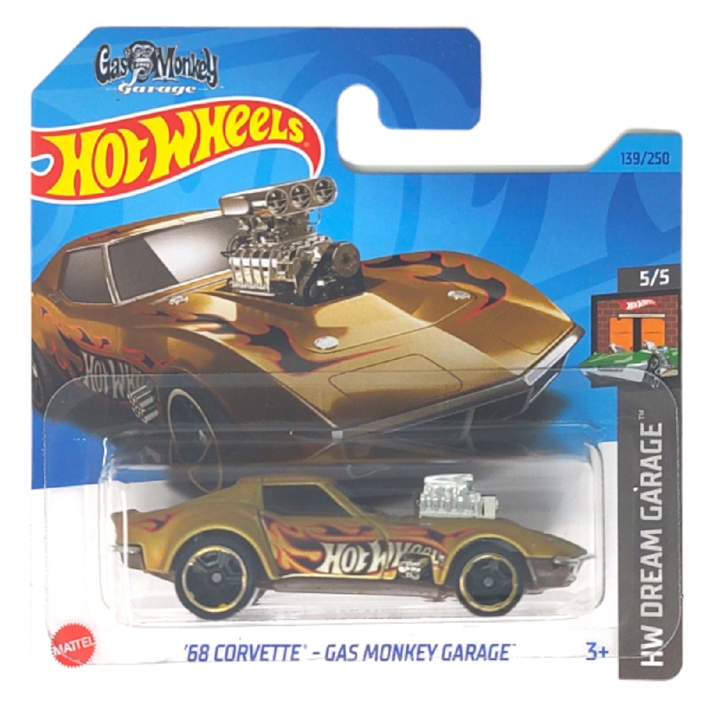 Mattel Hot Wheels - Αυτοκινητάκι HW Dream Garage, ΄68 Corvette - Gas Monkey Garage (5/5) HKH23 (5785)