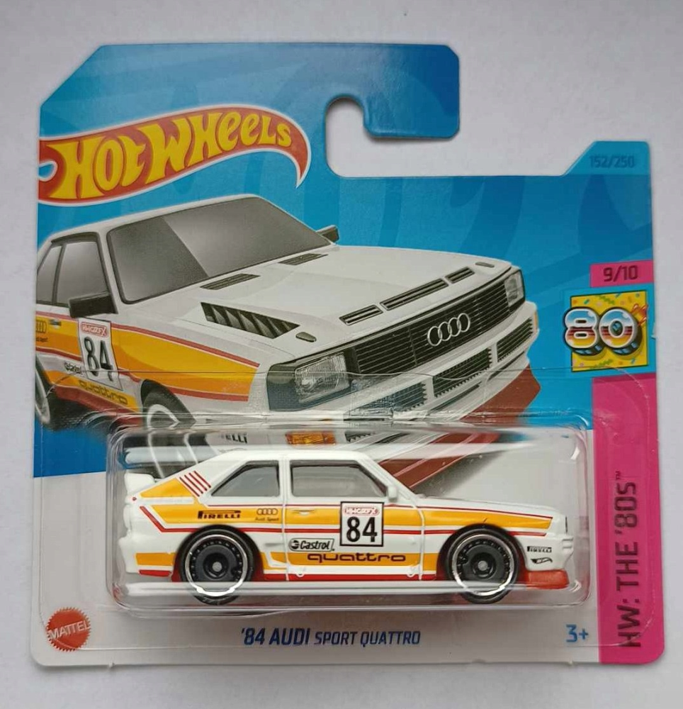 Mattel Hot Wheels - Αυτοκινητάκι HW The '80s 9/10 ,'84 Audi Sport Quattro HKJ66 (5785)