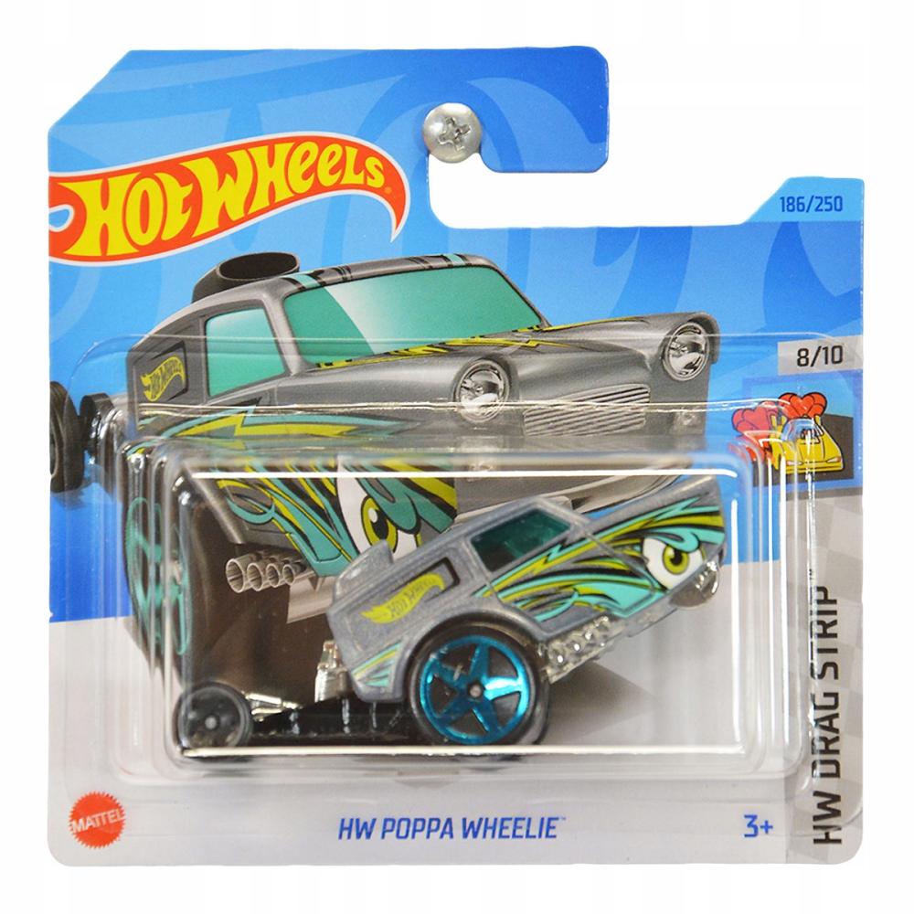 Mattel Hot Wheels - Αυτοκινητάκι HW Drag Strip 8/10 , HW Poppa Wheelie HKK06 (5785)