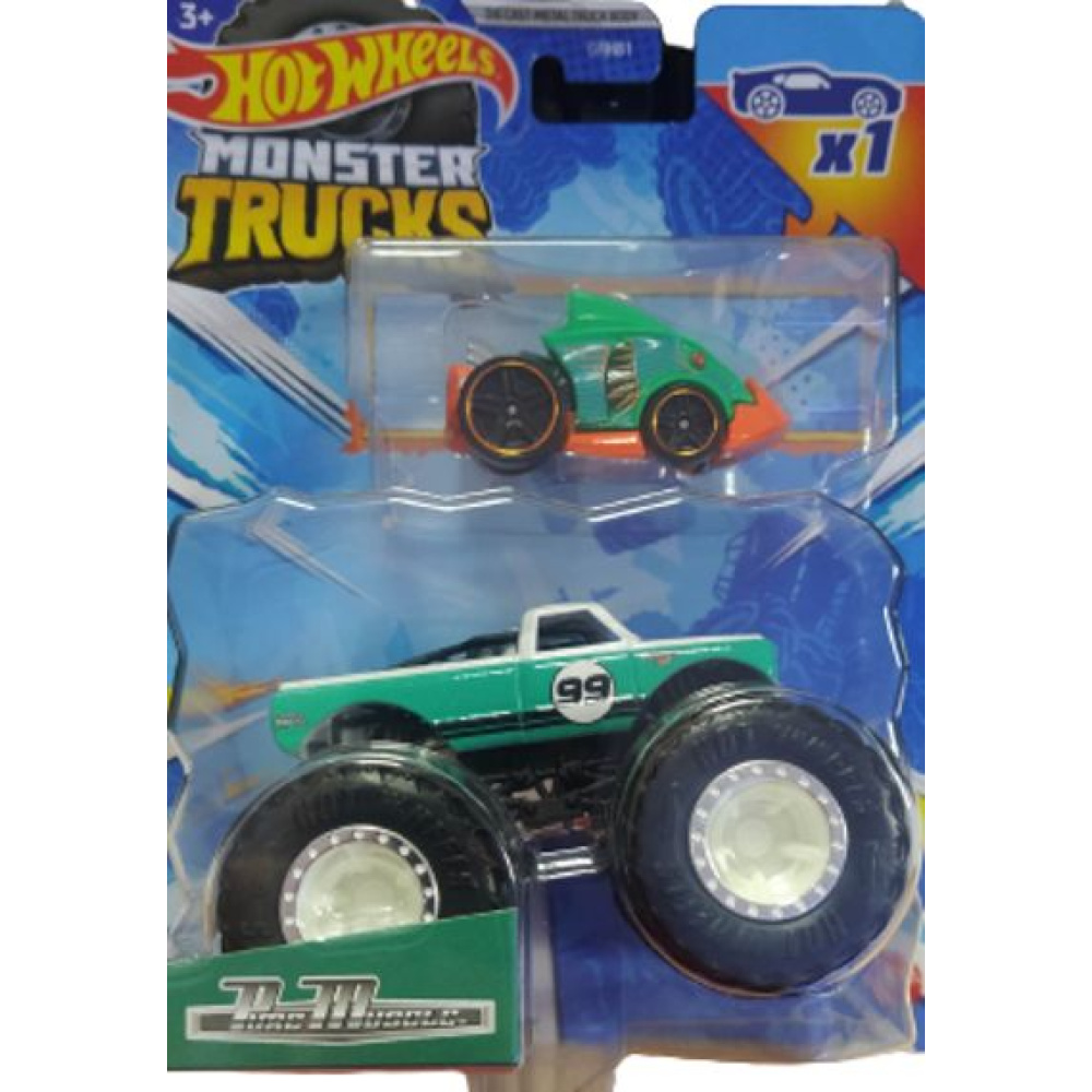 Mattel Hot Wheels - Monster Truck Με Αυτοκινητάκι, Pure Muscle HKM14 (GRH81)