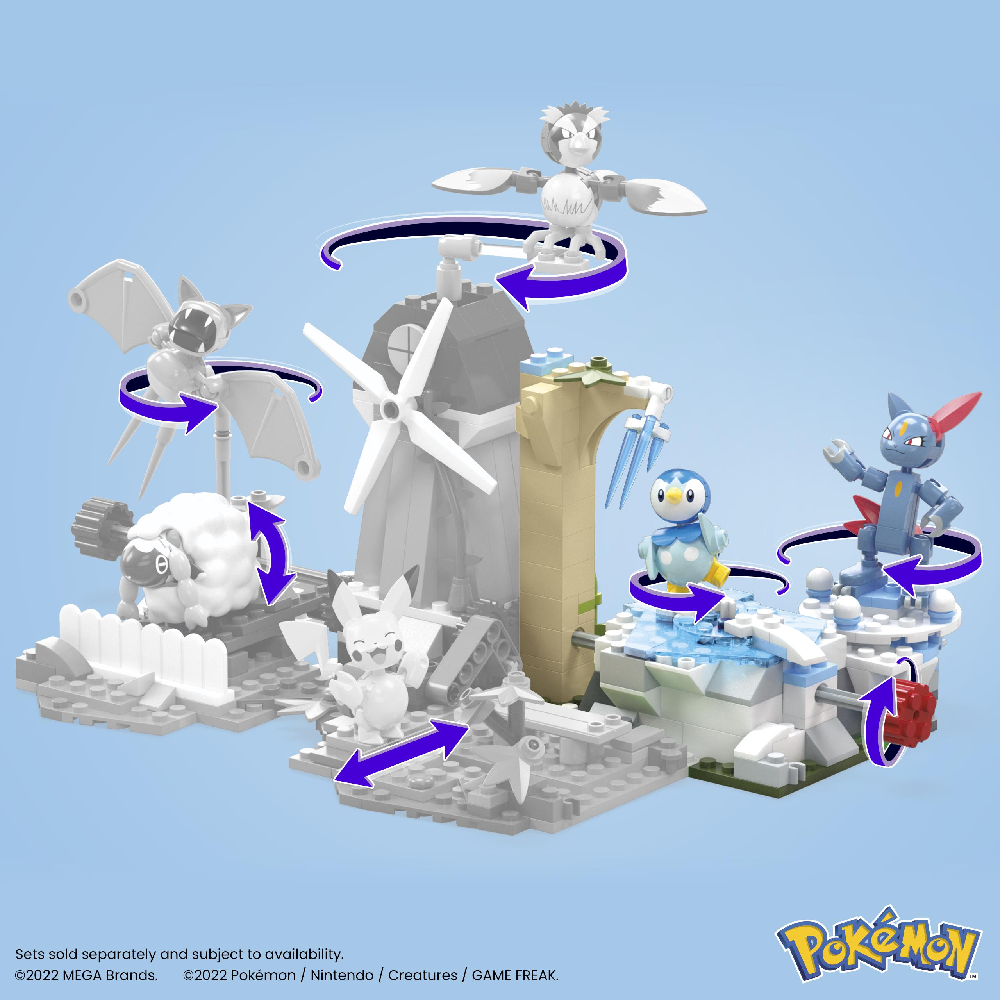 Mattel - Mega Bloks, Pokemon Piplup ANd Sneasel΄s Snow Day HKT20