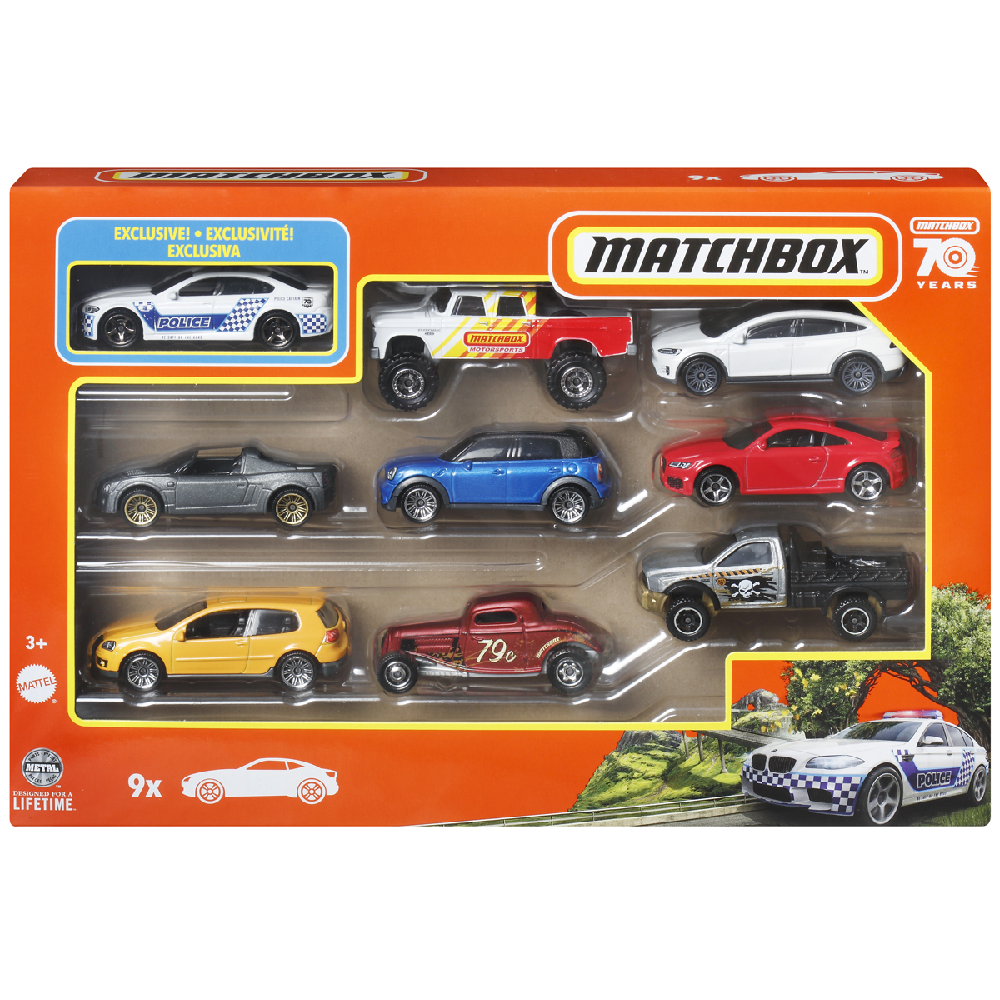 Mattel Matchbox - Αυτοκινητάκια Σετ Των 9 HKX99 (X7111)