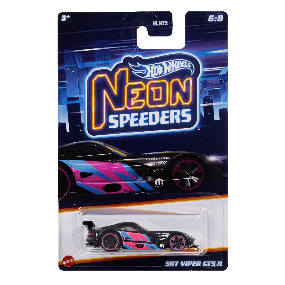 Mattel Hot Wheels - Αυτοκινητάκι Neon Speeders, SRT Viper GTS-R (6/8) HLH78 (HLH72)