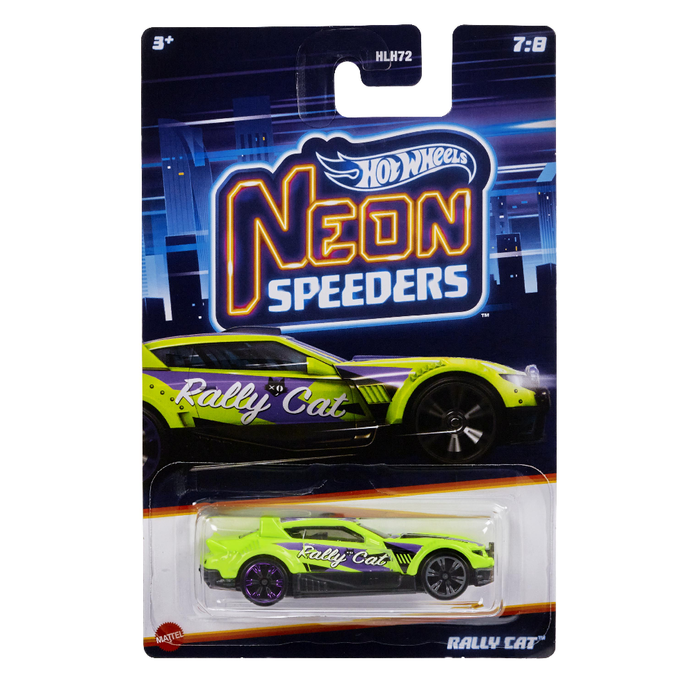 Mattel Hot Wheels - Αυτοκινητάκι Neon Speeders, Rally Cat (7/8) HLH79 (HLH72)